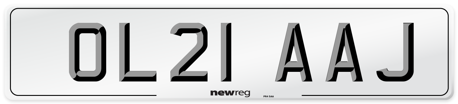 OL21 AAJ Number Plate from New Reg
